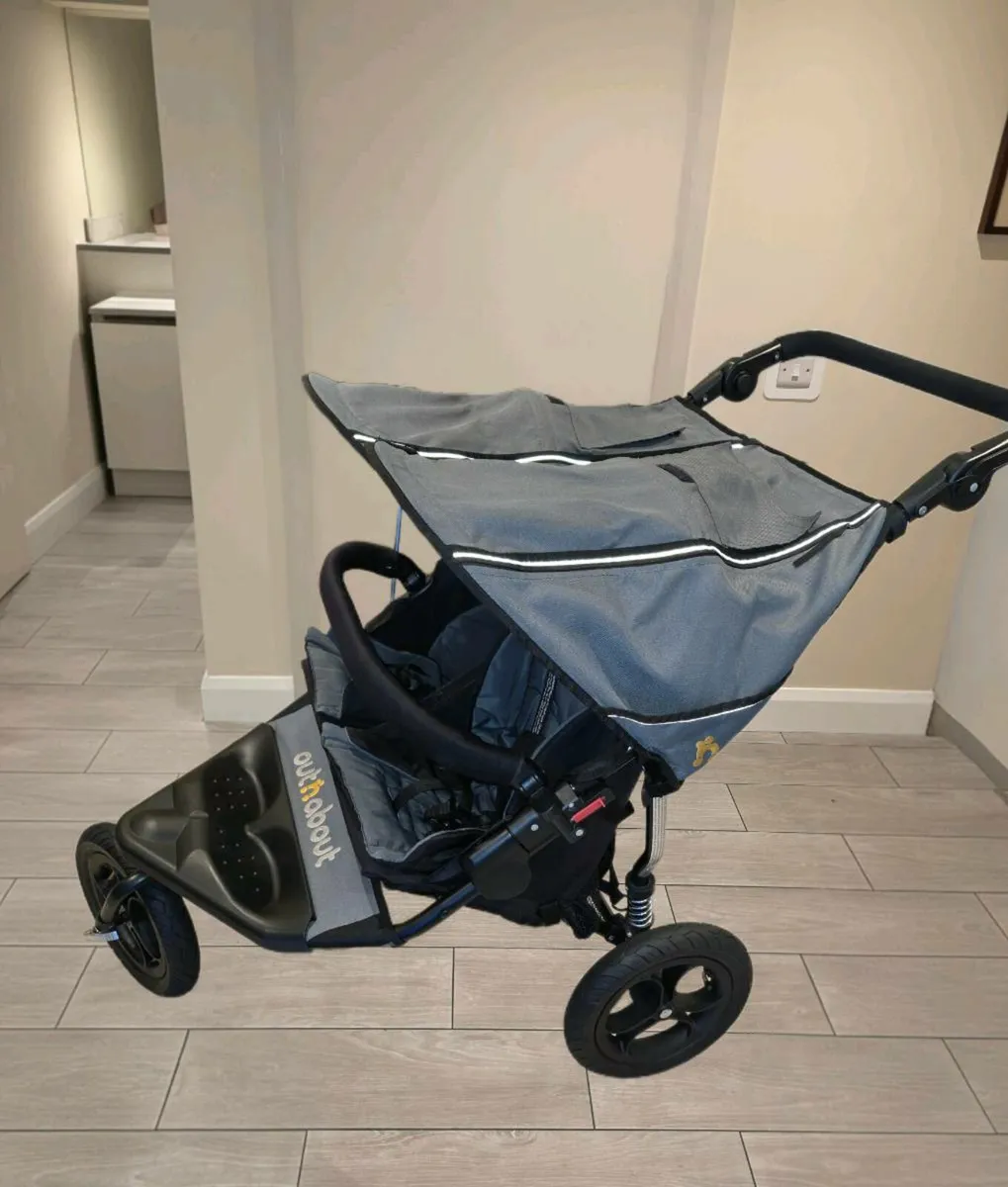 Out N About Double buggy with raincover - Image 4