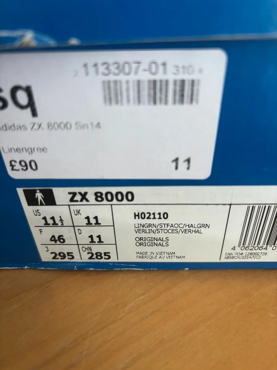 Adidas ZX 8000 Brand New In Box With Tags Size 11 - Image 2