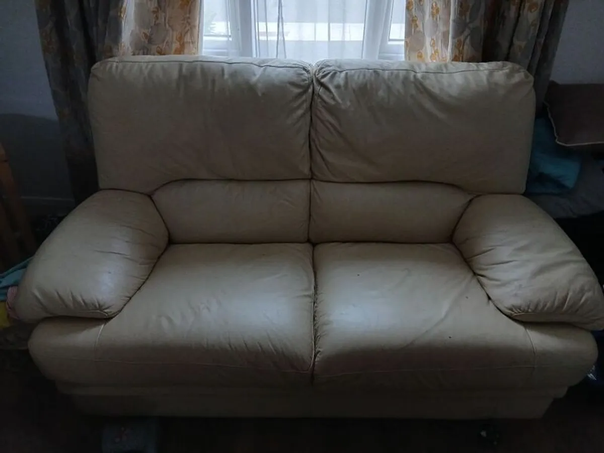 2 &3 seaters leather couch - Image 1