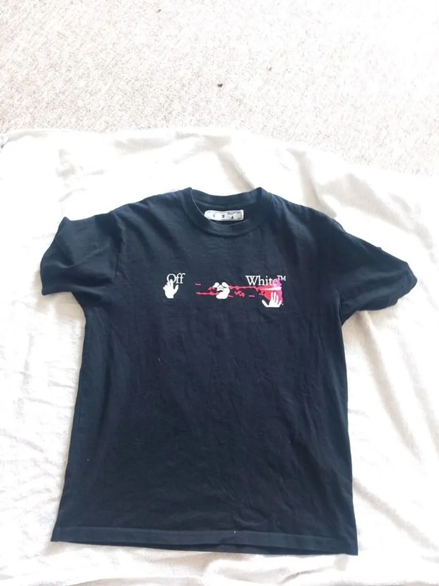 Offwhite black and pink t shirt , woman's - Image 2