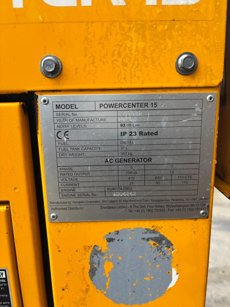 Shindaiwa PowerCenter 15 Diesel Generator - Image 3