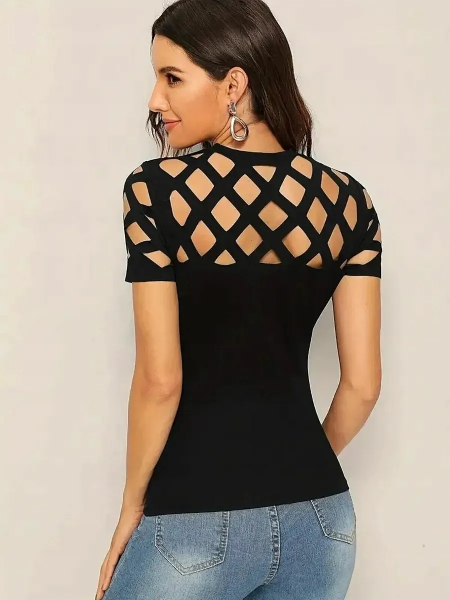 Women black blouse S-M (8-10) - Image 3