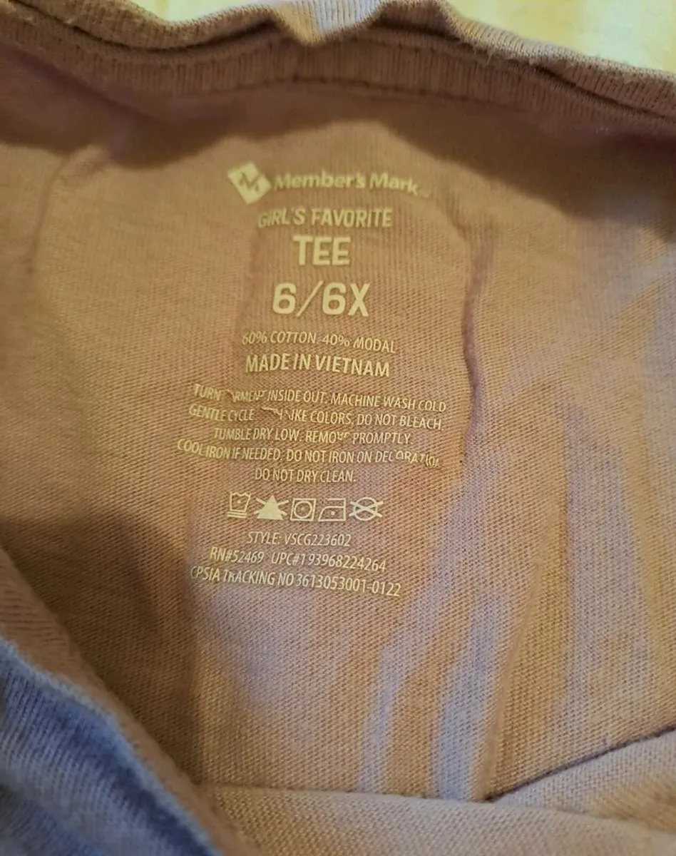 Member's Mark lilac Tee shirt 6 y - Image 3