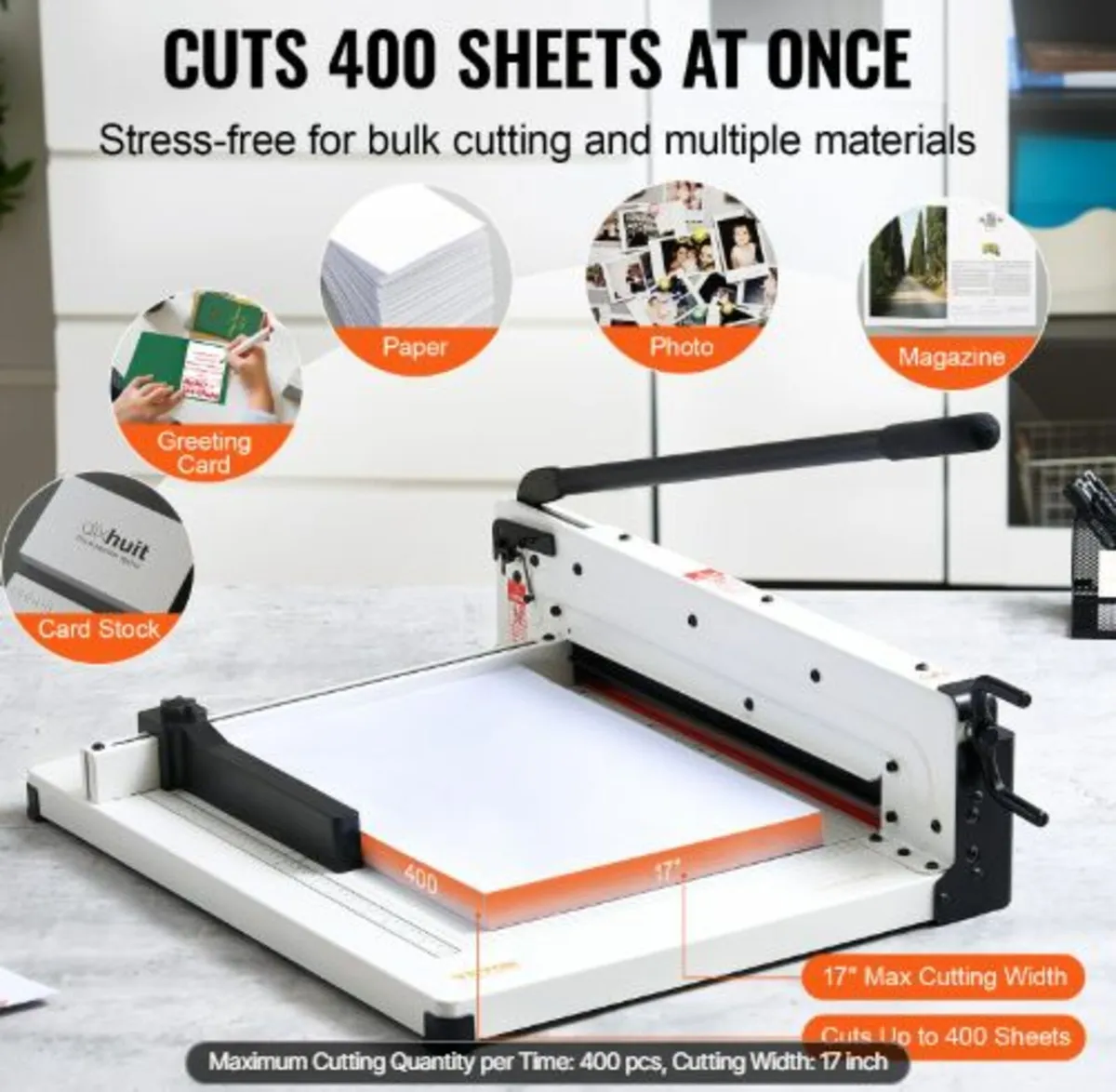 Paper Cutter 43.2cmA3 Guillotine Paper Trimmer 400 - Image 3