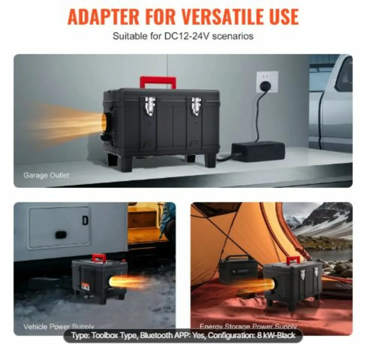 8KW Diesel Heater, 12V/24V All in One Diesel Air - Image 2