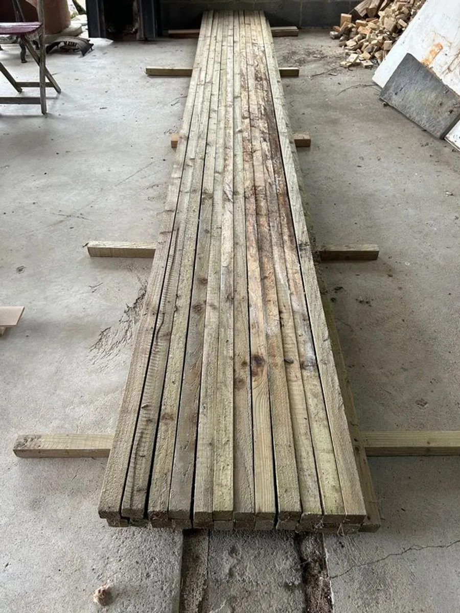 Treated Rough White Deal Timber - Image 1