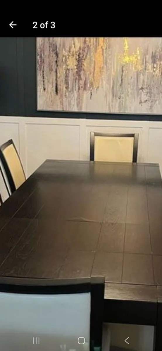 Oak Dining Table & Chairs - Image 2