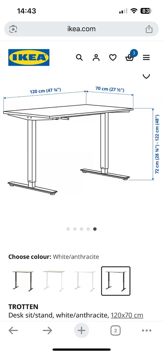 Desk, chair and office drawers - Image 4