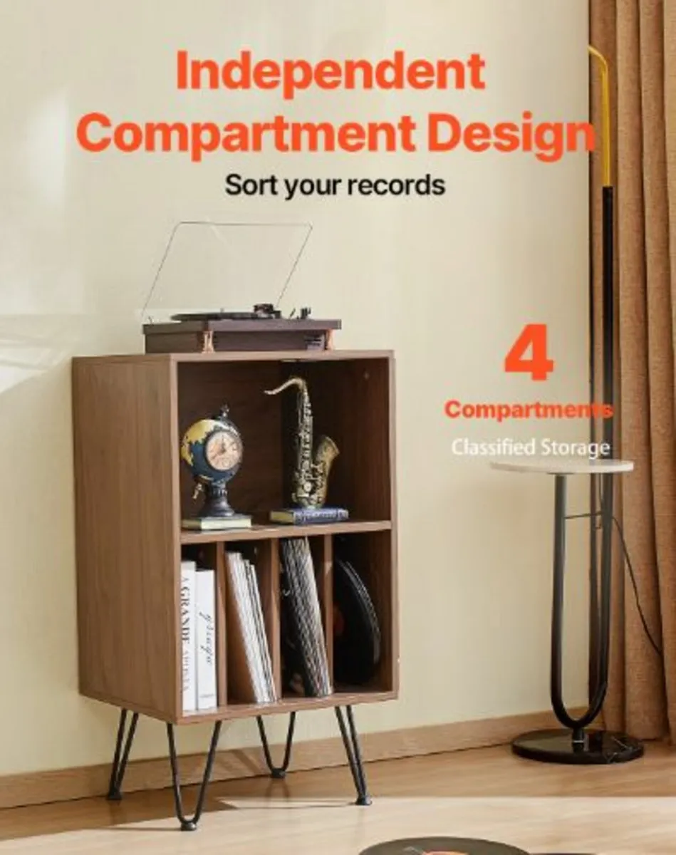Record Player Stand, 3 Tiers Turntable Stand - Image 2