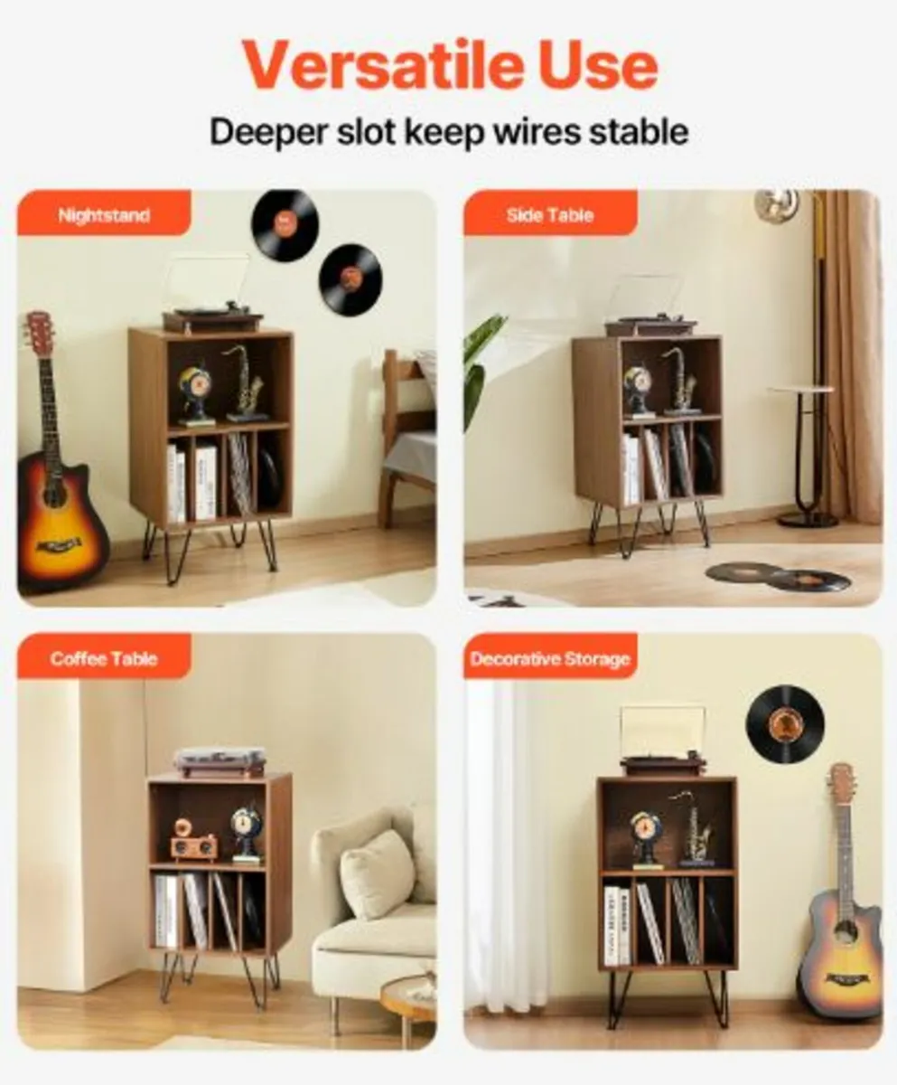 Record Player Stand, 3 Tiers Turntable Stand - Image 3