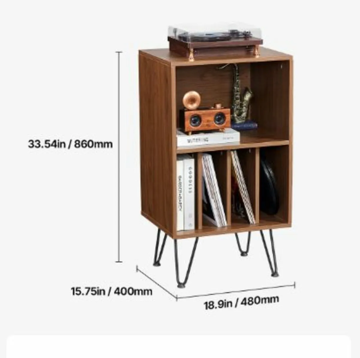Record Player Stand, 3 Tiers Turntable Stand - Image 4