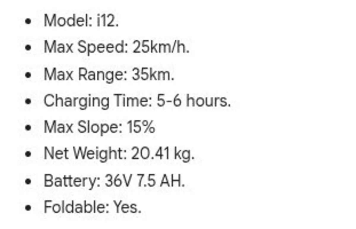 i12 electric scooter - Image 2