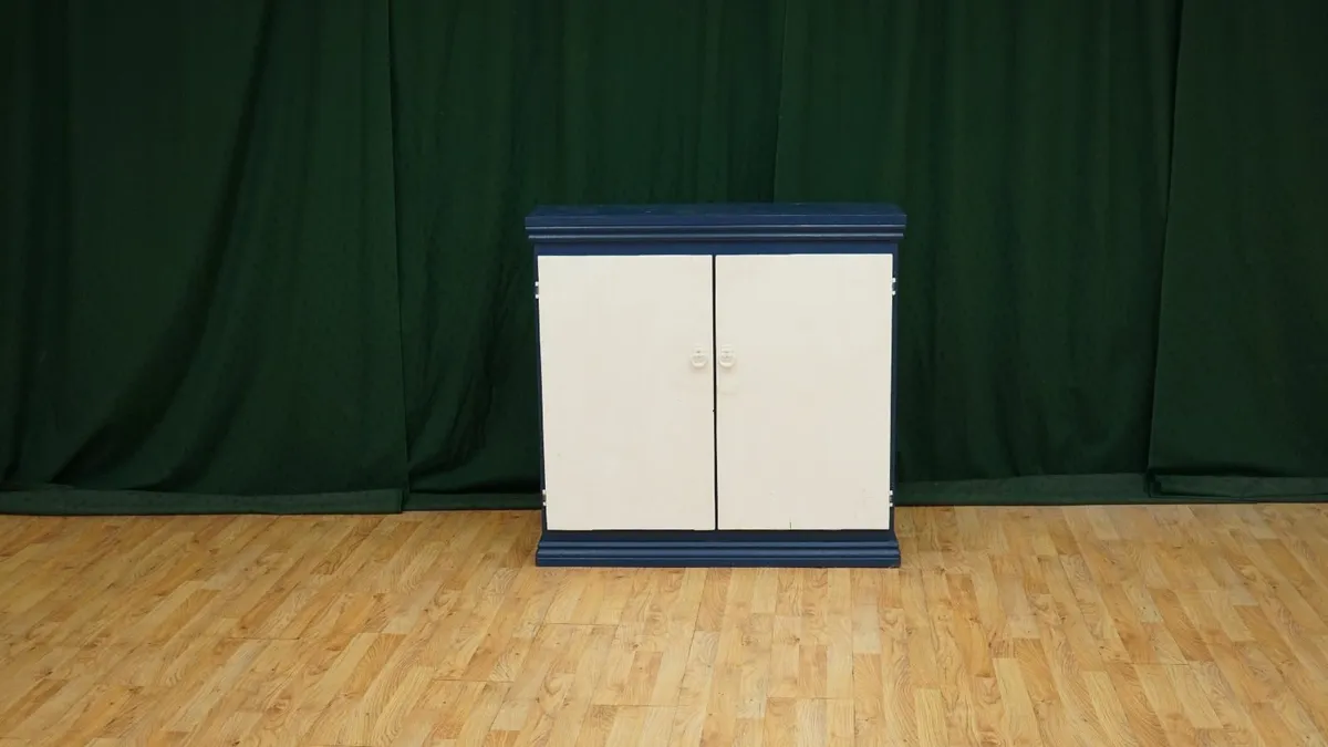 Navy & Cream Cottage Cupboard - Image 1