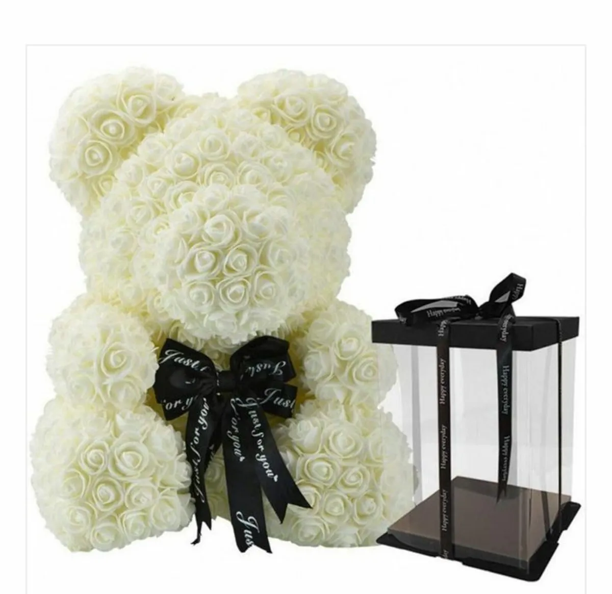 Rose bear 25 cm free packaging - Image 4