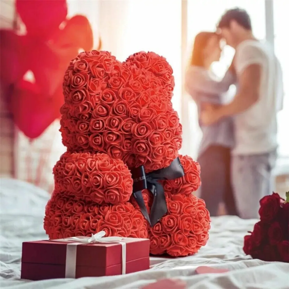 Rose bear 25 cm free packaging - Image 2