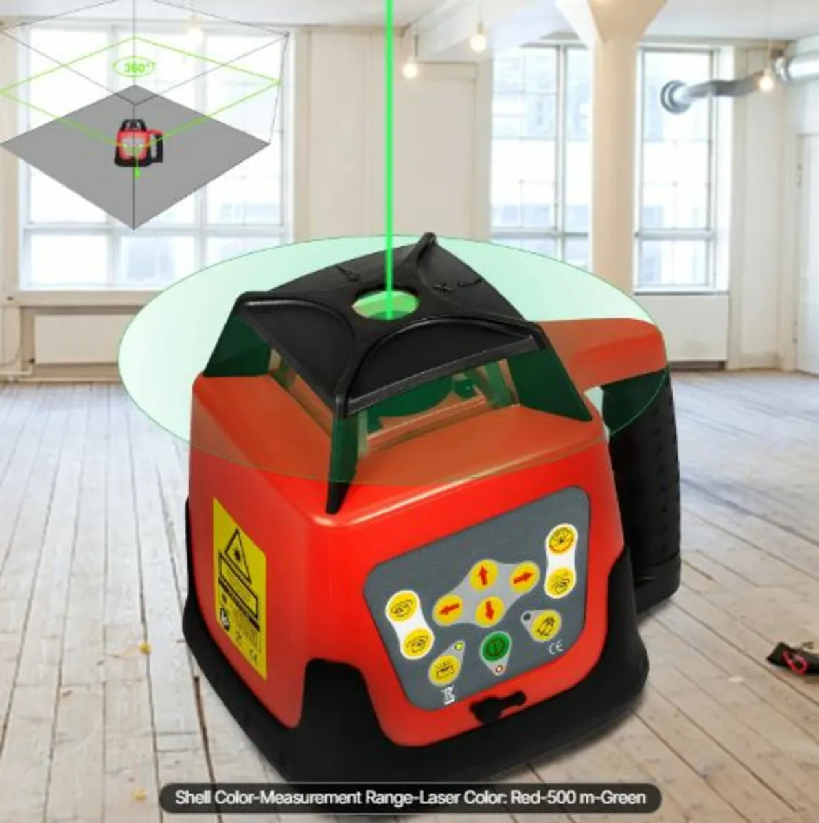 Laser Level Green Beam Self Rotating Leveling Kit - Image 2