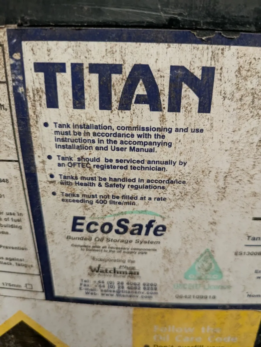 Titan Bunded Oil Tank Double-Skinned, Secure & Lea