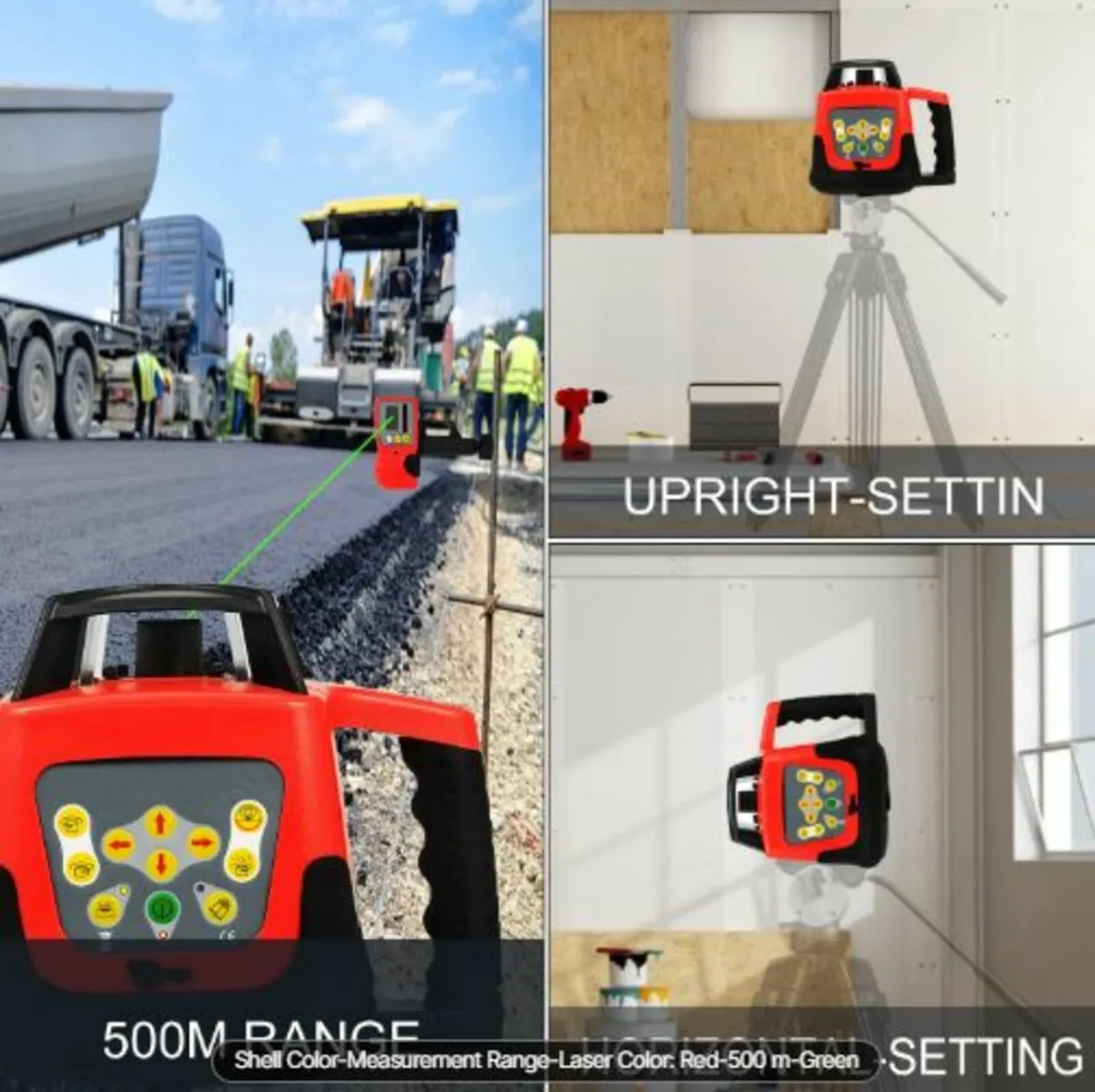 Laser Level Green Beam Self Rotating Leveling Kit - Image 3