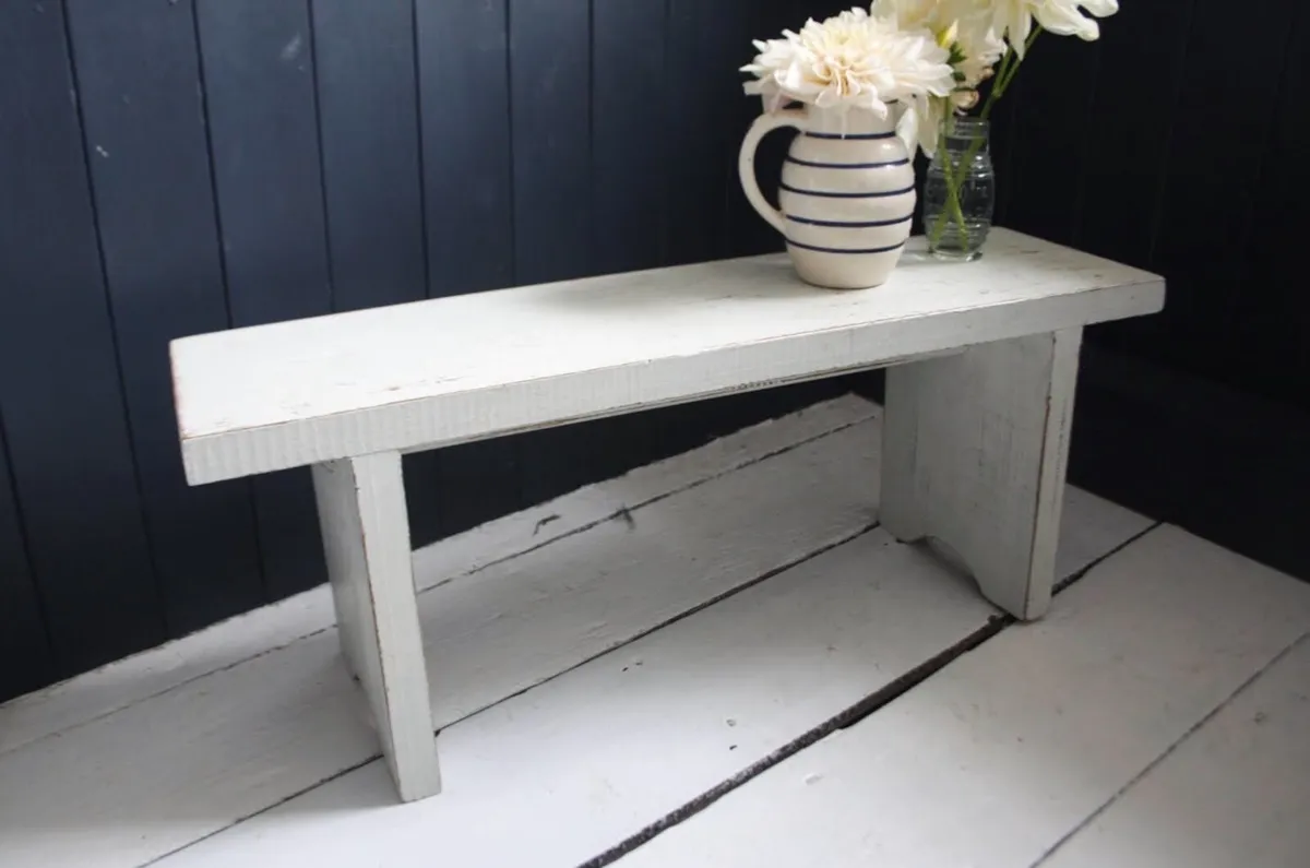 Rustic Wooden Stool - Image 1