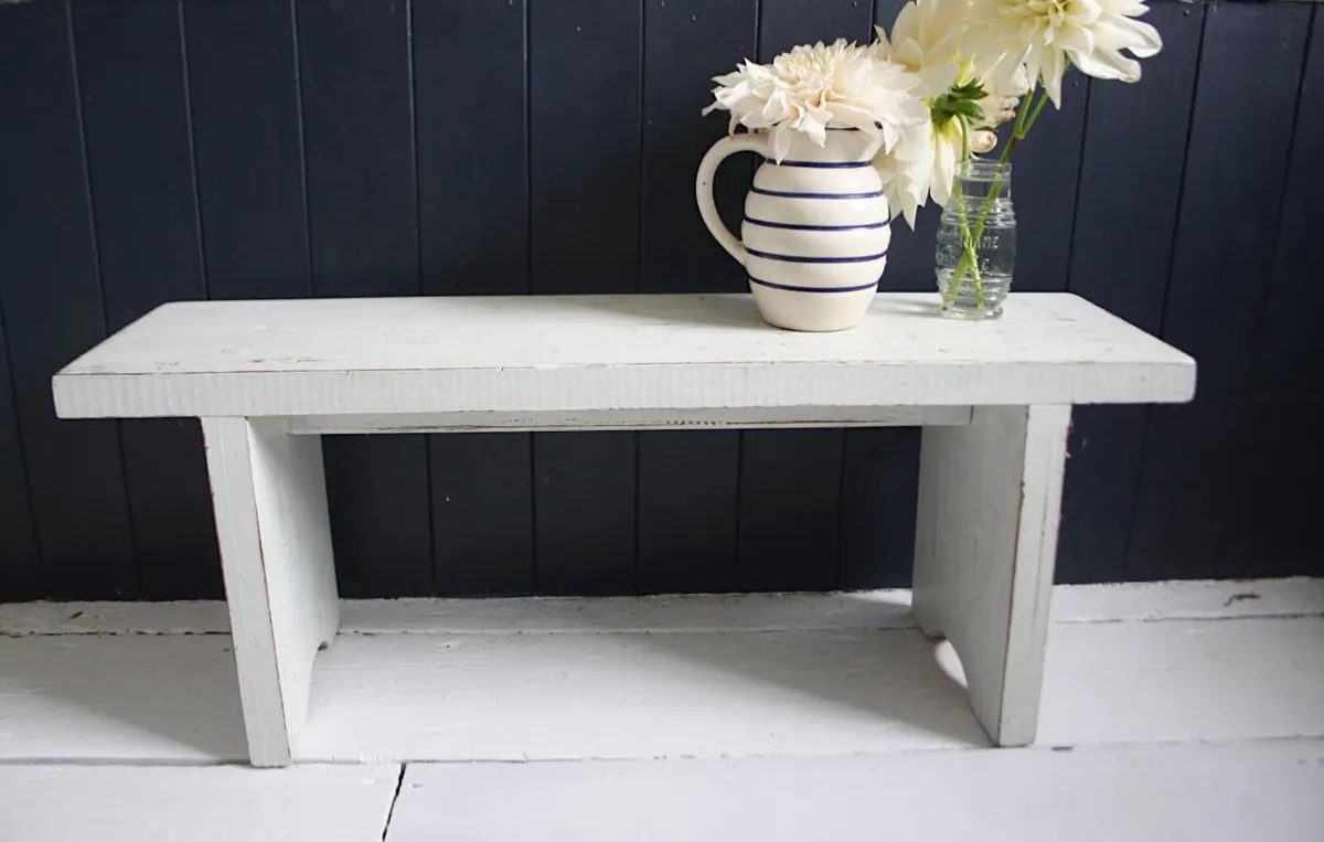 Rustic Wooden Stool - Image 3