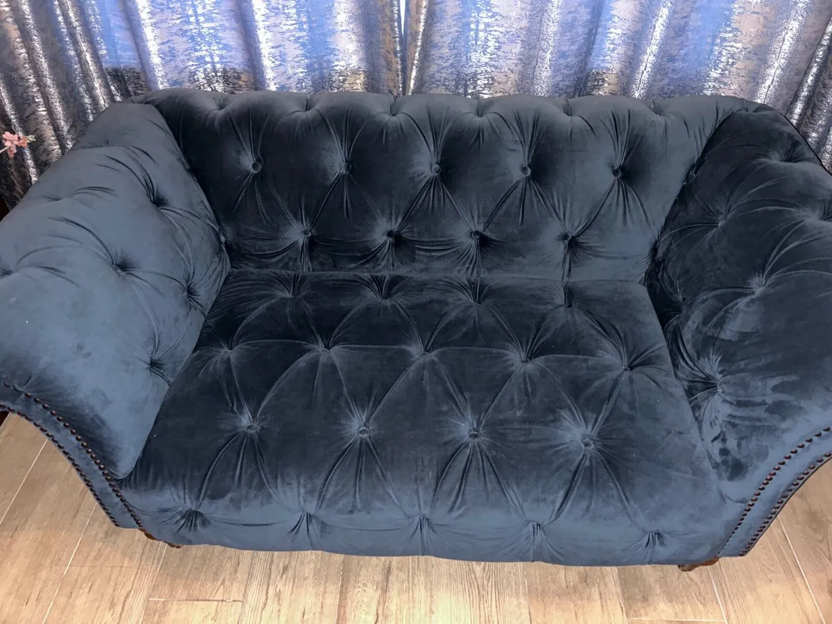Velvet Sofa - Teal Colour - Image 4