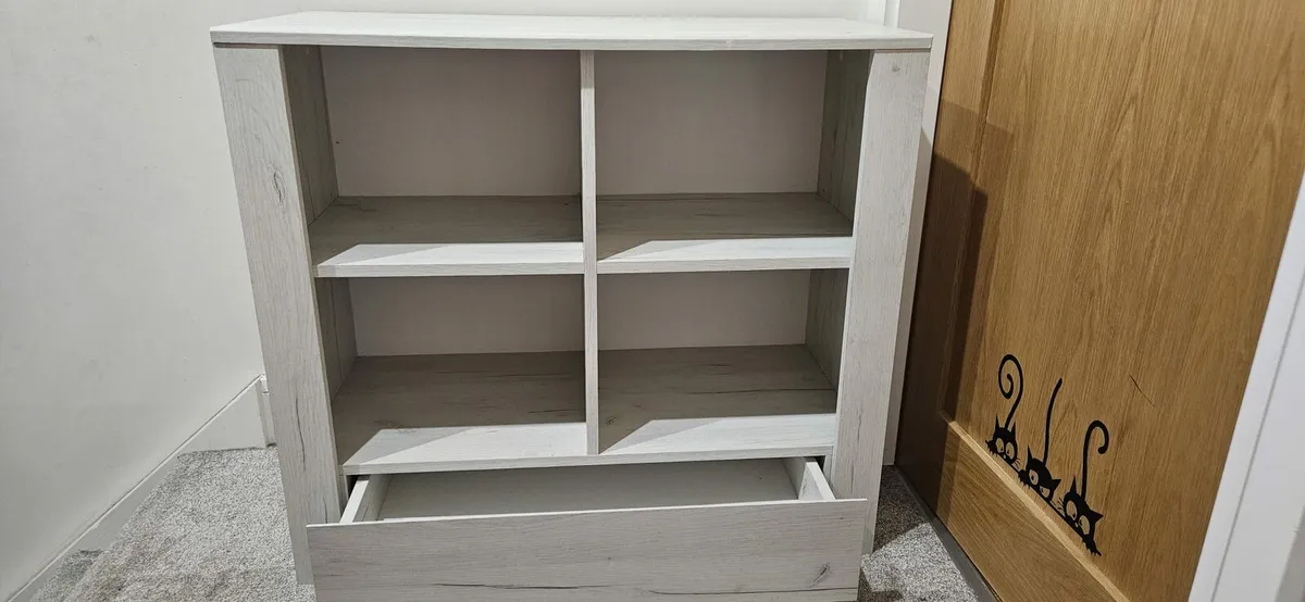 A single-drawer bookcase with imitation wood, - Image 2