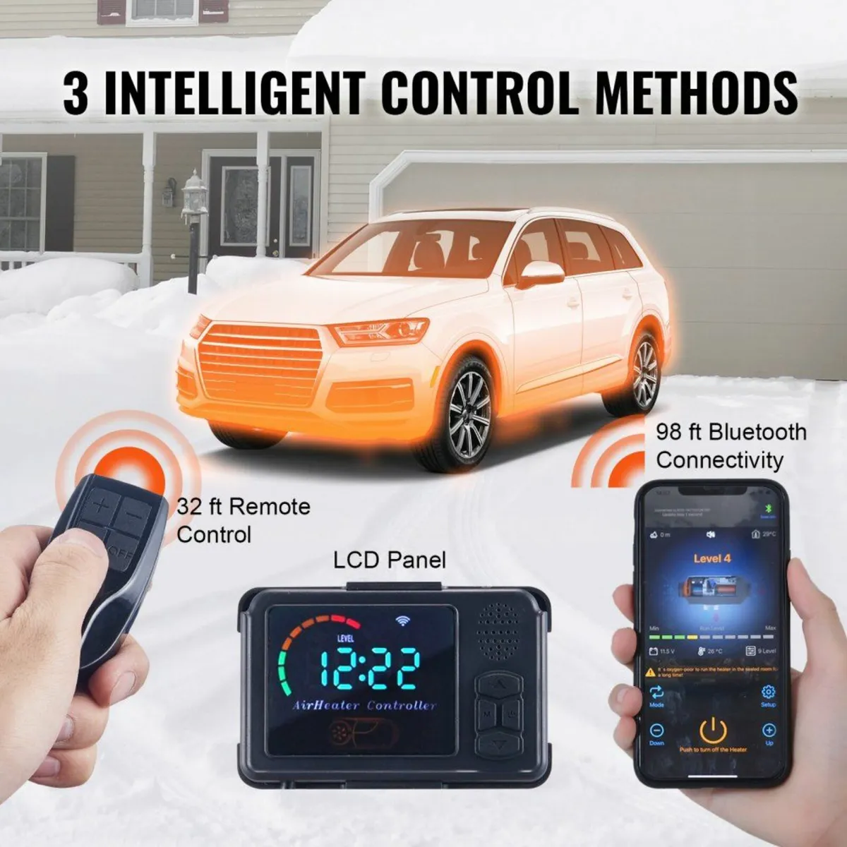 Diesel Air Heater All-in-one 12V 8KW Bluetooth App - Image 3