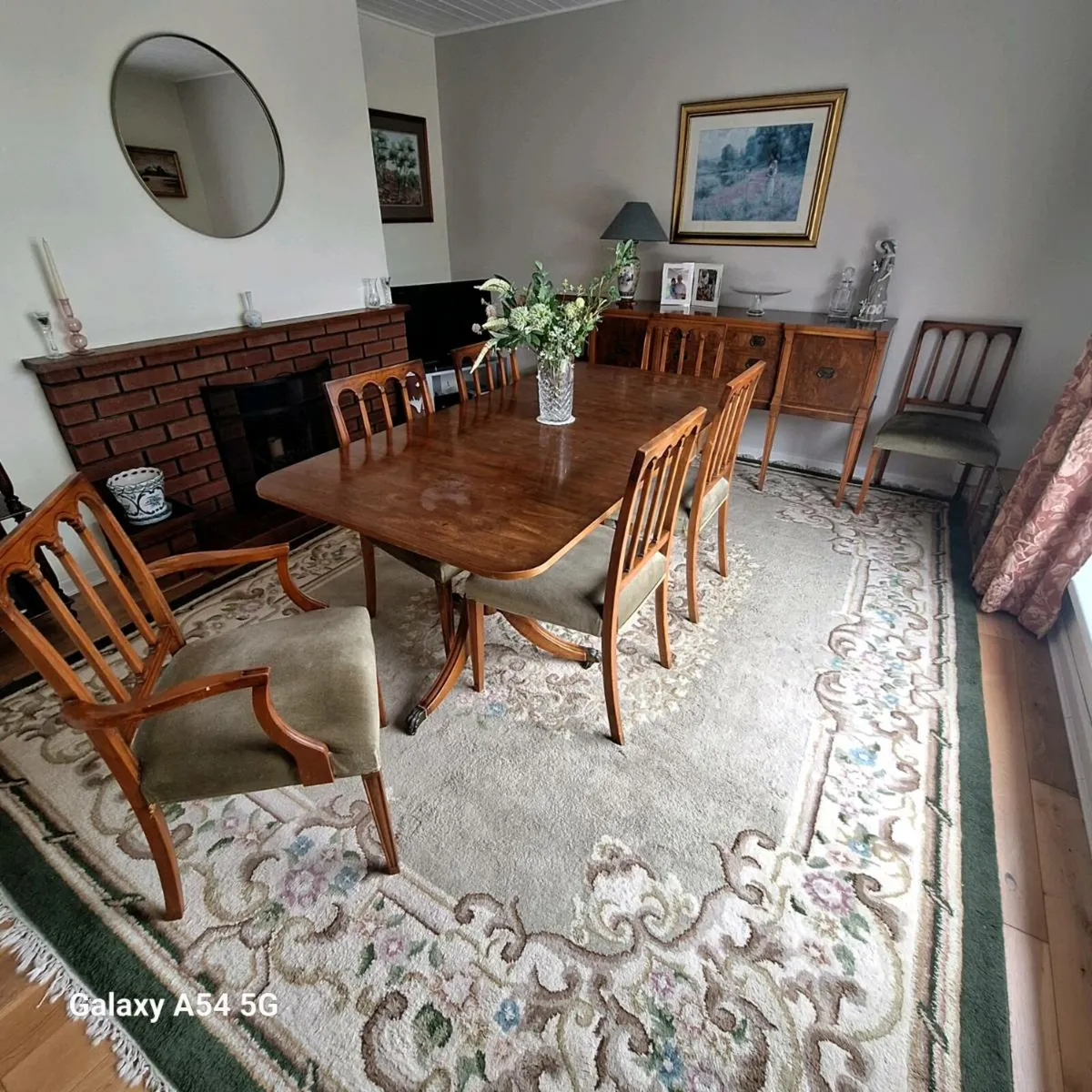 Dining table chairs and sideboard - Image 1