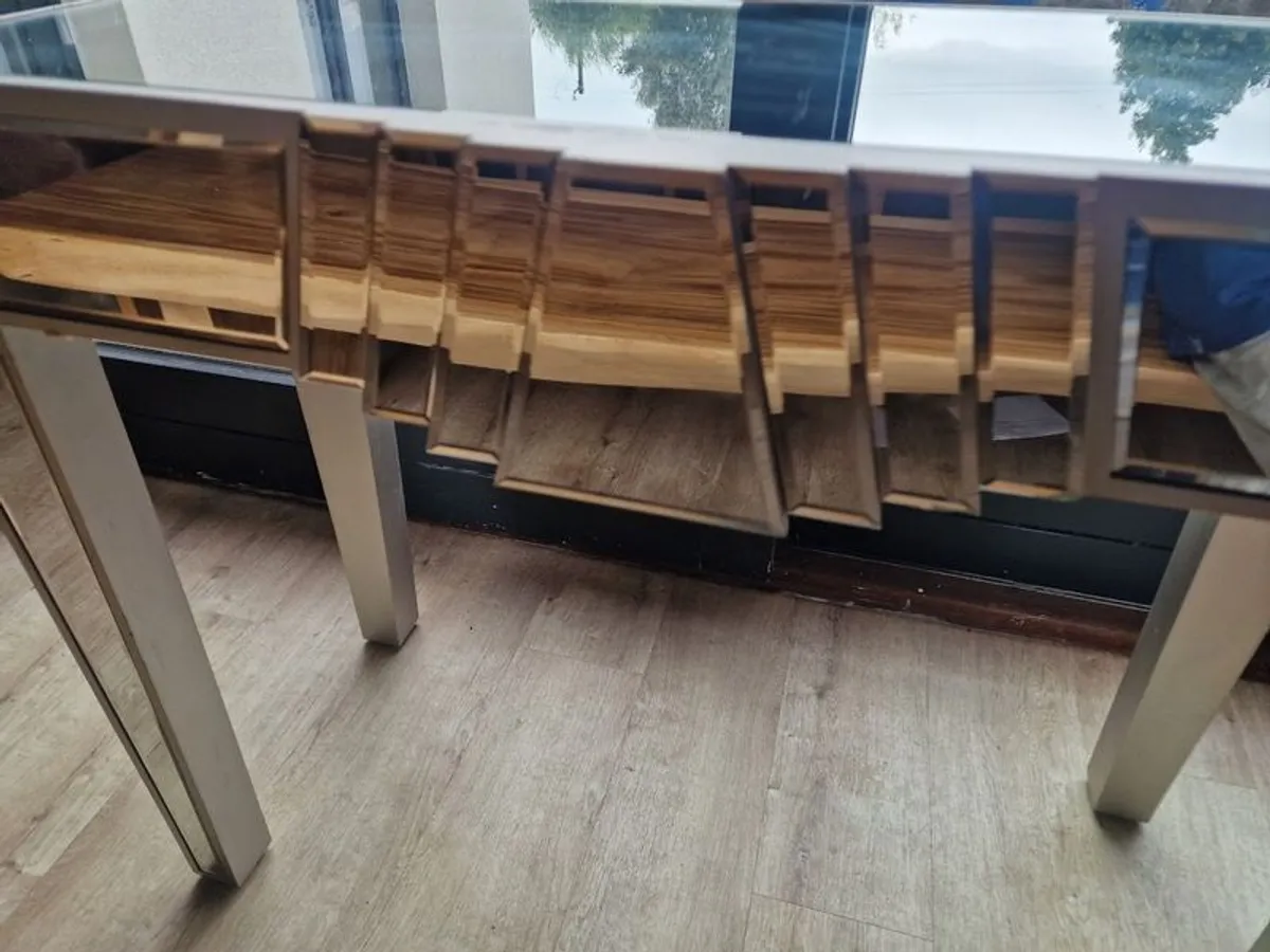 Mirrored Dressing / Console Table 100x400x800 WxDxH - Image 2