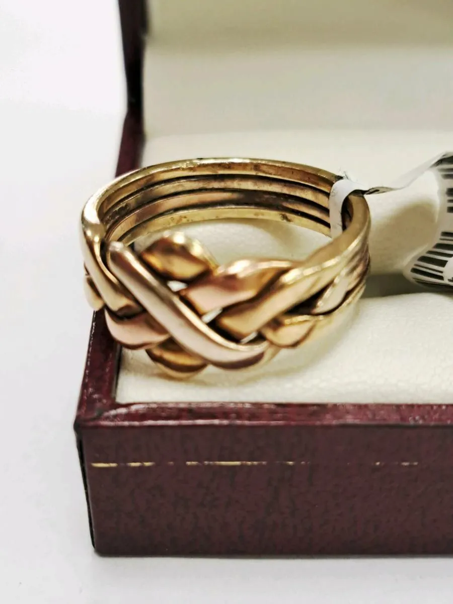 9K Gold Puzzle Ring 9CT - Image 2