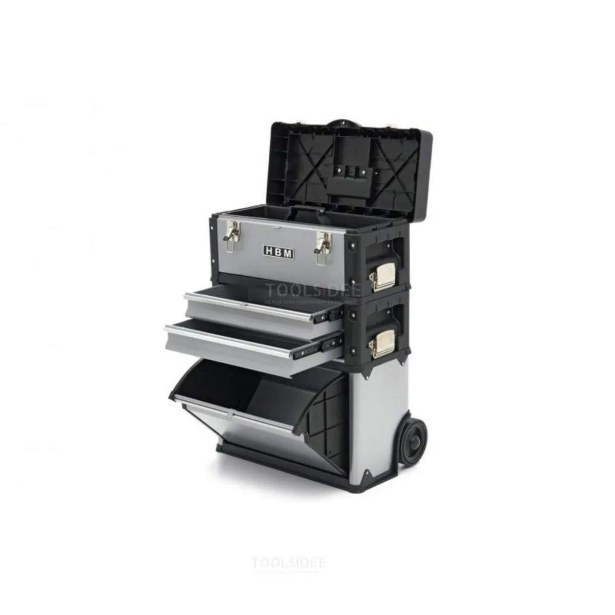 Heavy Duty Tool Box Trolley 3 Piece Modular Storag - Image 4