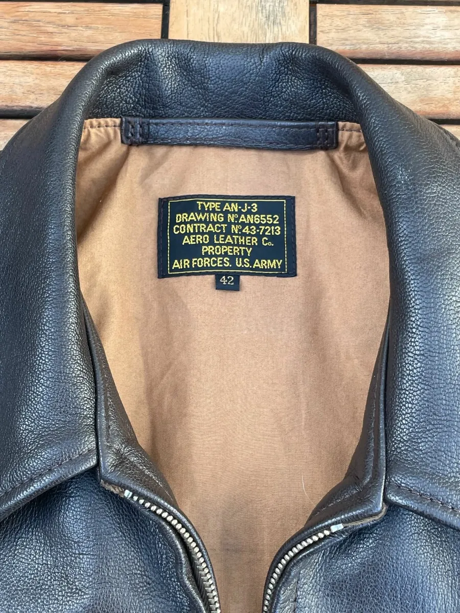 Aero Leather Jacket  USN Type ANJ-3 Size 42S - Image 3