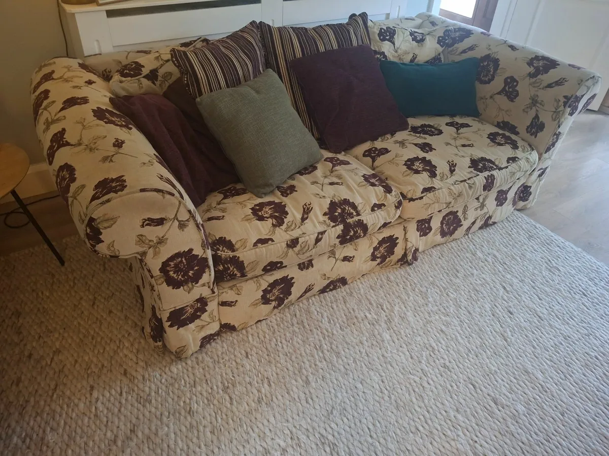 Couch, chair and footstool - Image 1