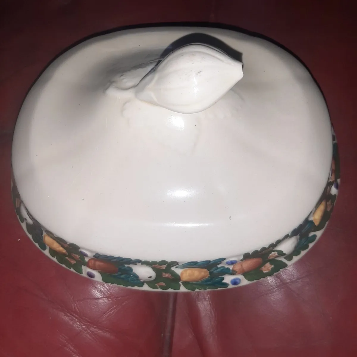 Adams England Titian wear butter dish hand painted - Image 3