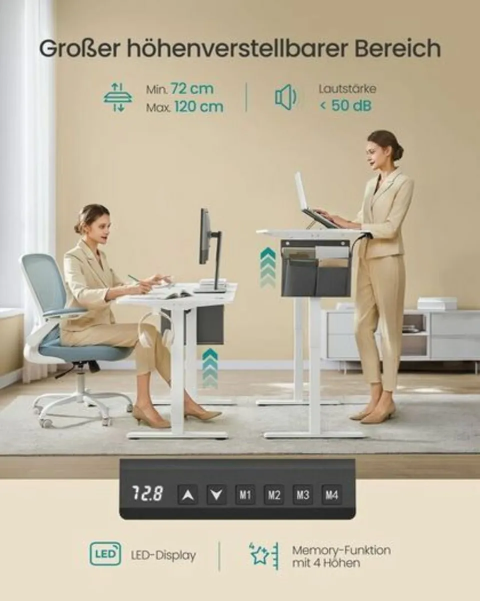 Large Electric desk, height adjustable, desk stand - Image 4