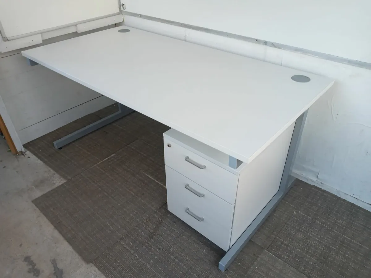 Delivery - Office Desk with Pedestal of Drawers - Image 1