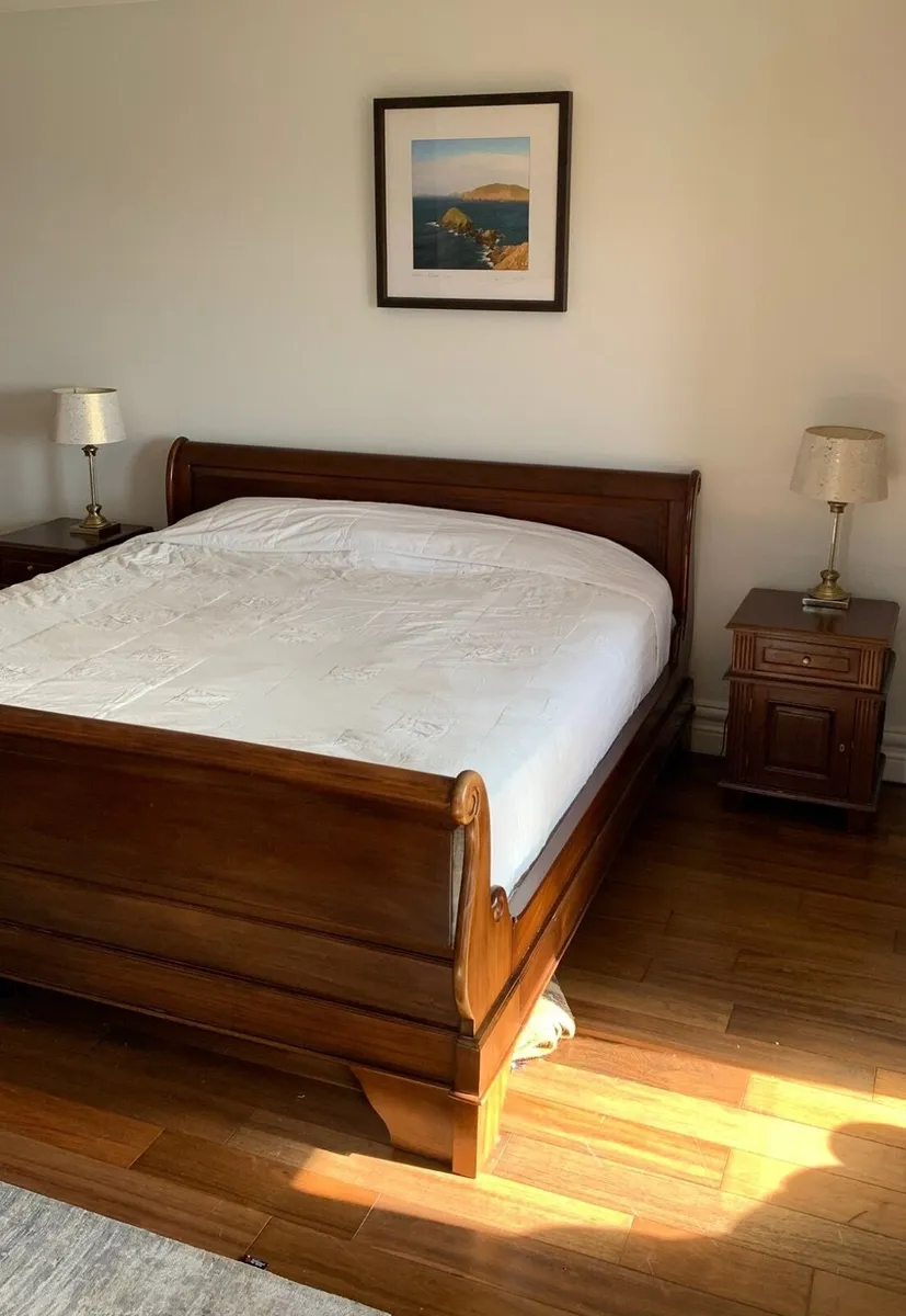 Mahogony Sleigh Bed - Super King Size - Image 1