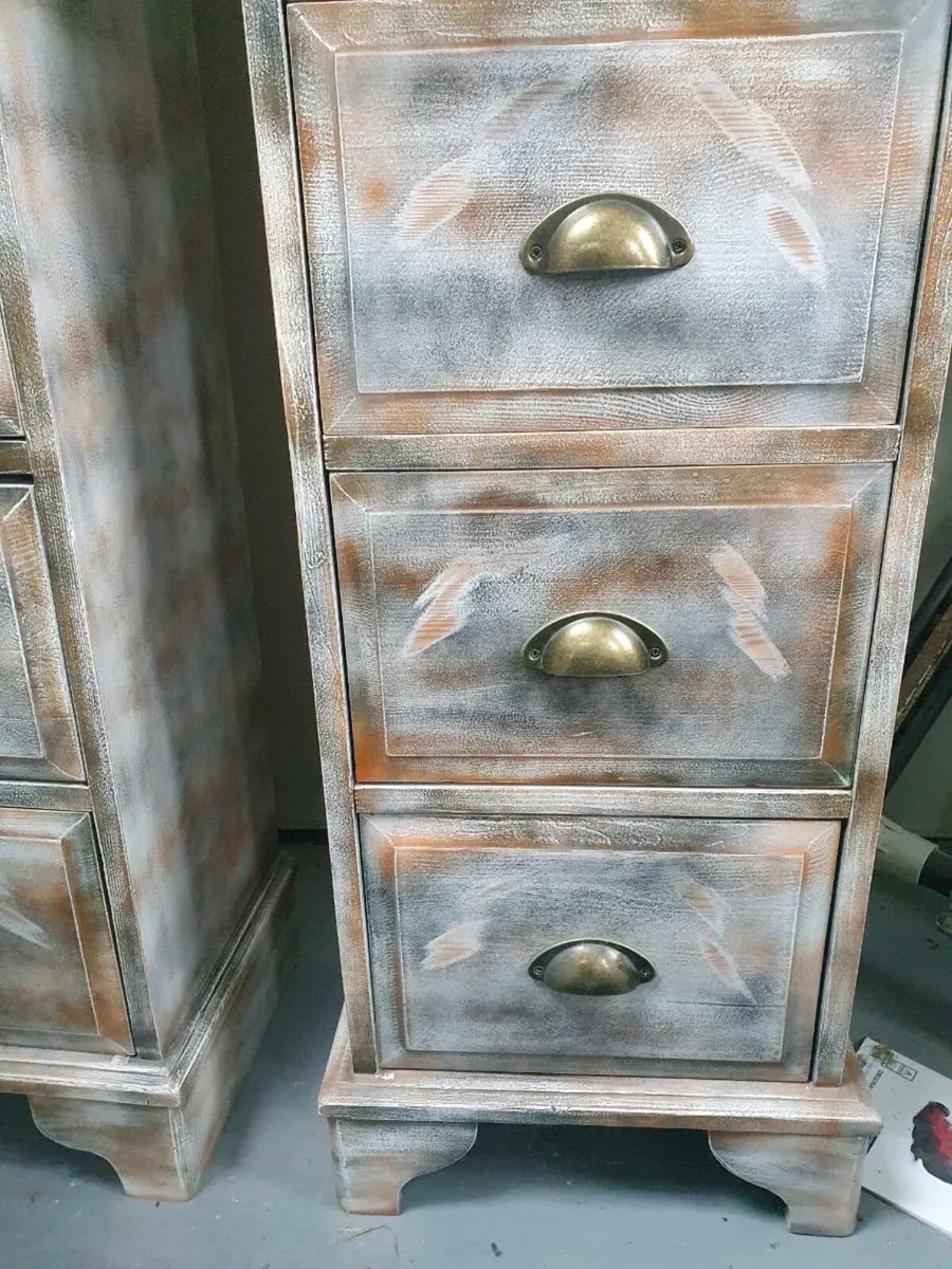 Pair of Solid wood tallboys - Image 2