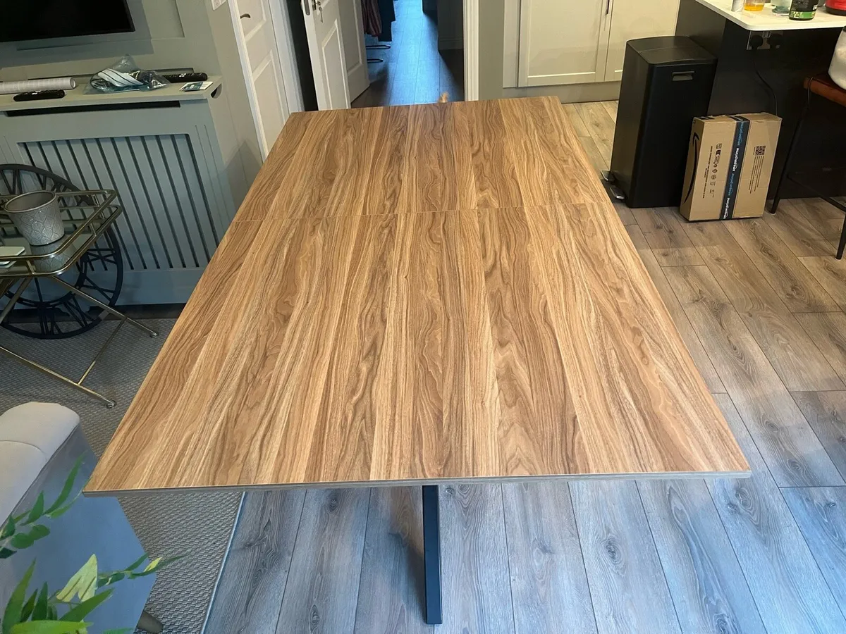 Walnut 6-8 Person Rectangular Extending Dining - Image 3