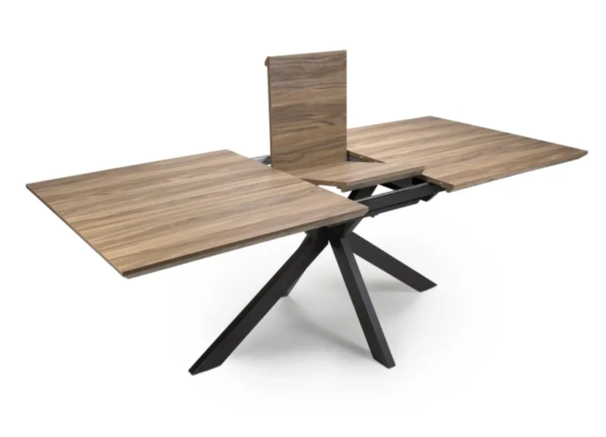 Walnut 6-8 Person Rectangular Extending Dining - Image 4