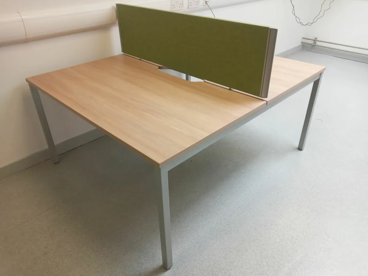 Delivery - Set of 2 Office Desks with Divider - Image 3
