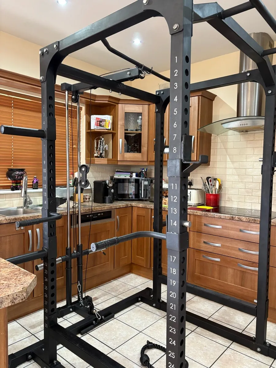 HEAVY 350KG PROFESSIONAL GYM POWER RACK / CABLE!! - Image 4