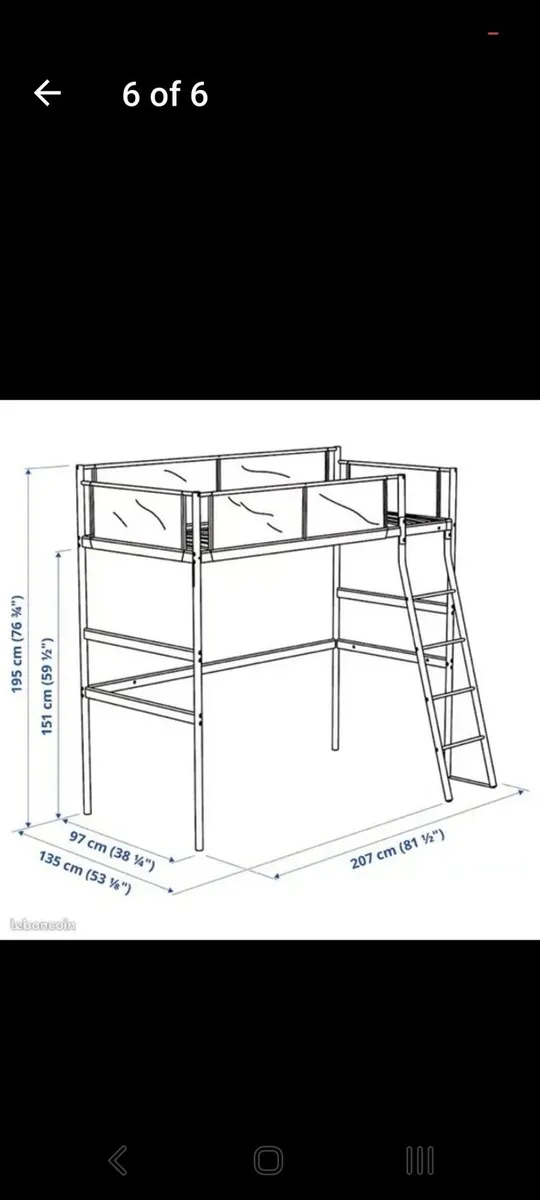 Ikea vitval loft bed - Image 4
