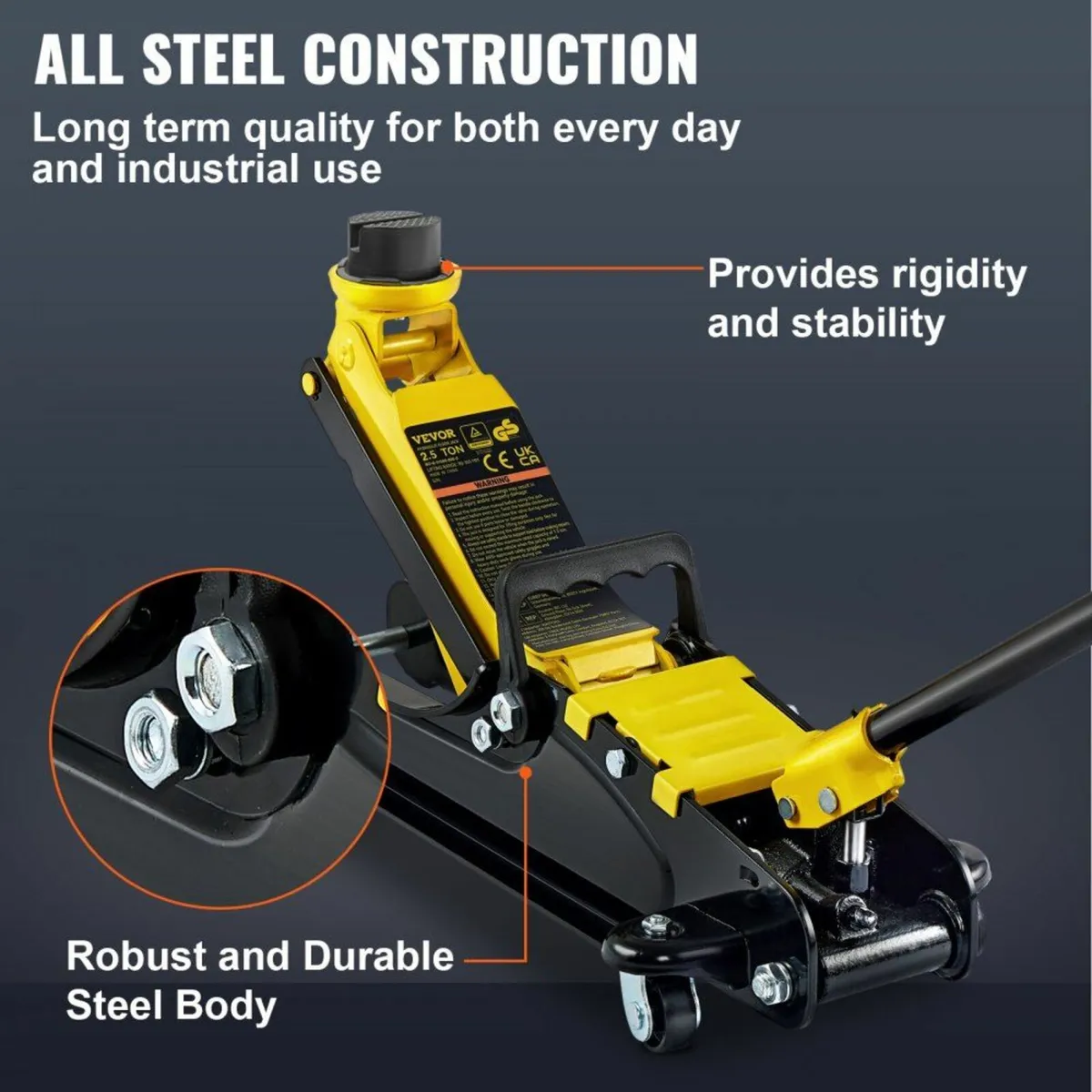 Floor Jack, 2.5 Ton Low Profile Floor Jack, Heavy- - Image 3