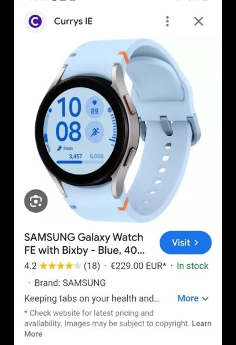 Samsung Galaxy FE watch with bixby - Image 1
