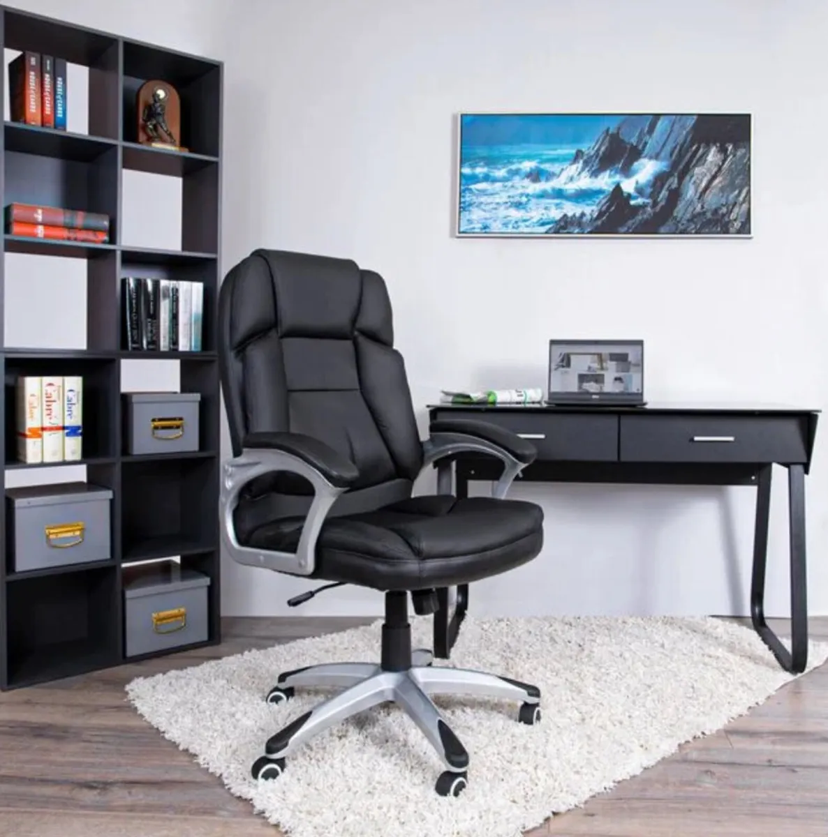 Deluxe Office Chair - Black brand new - Image 2