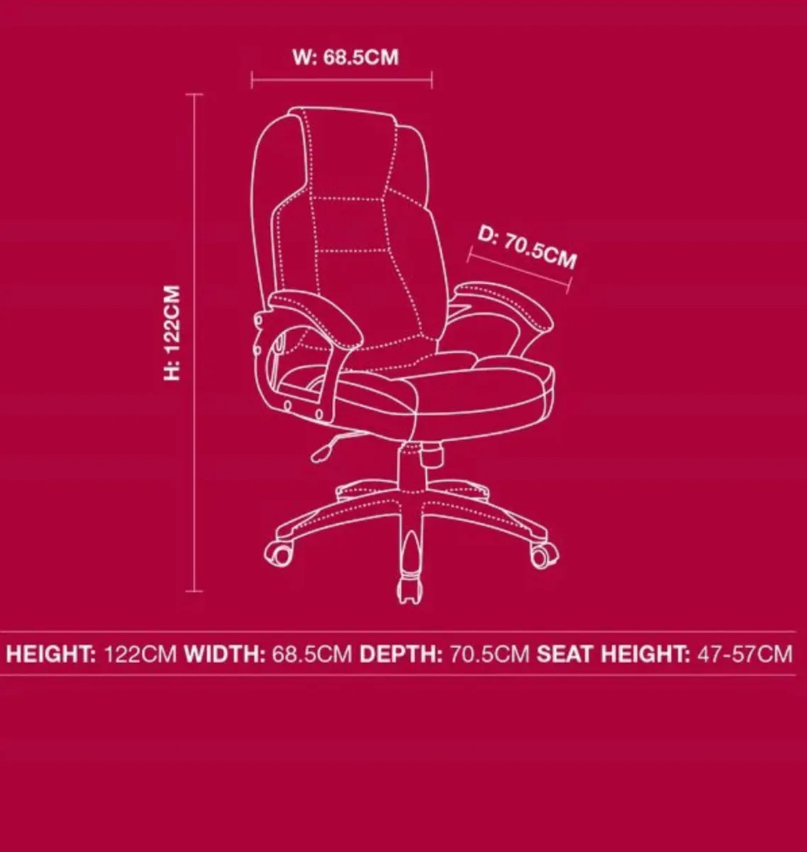 Deluxe Office Chair - Black brand new - Image 3