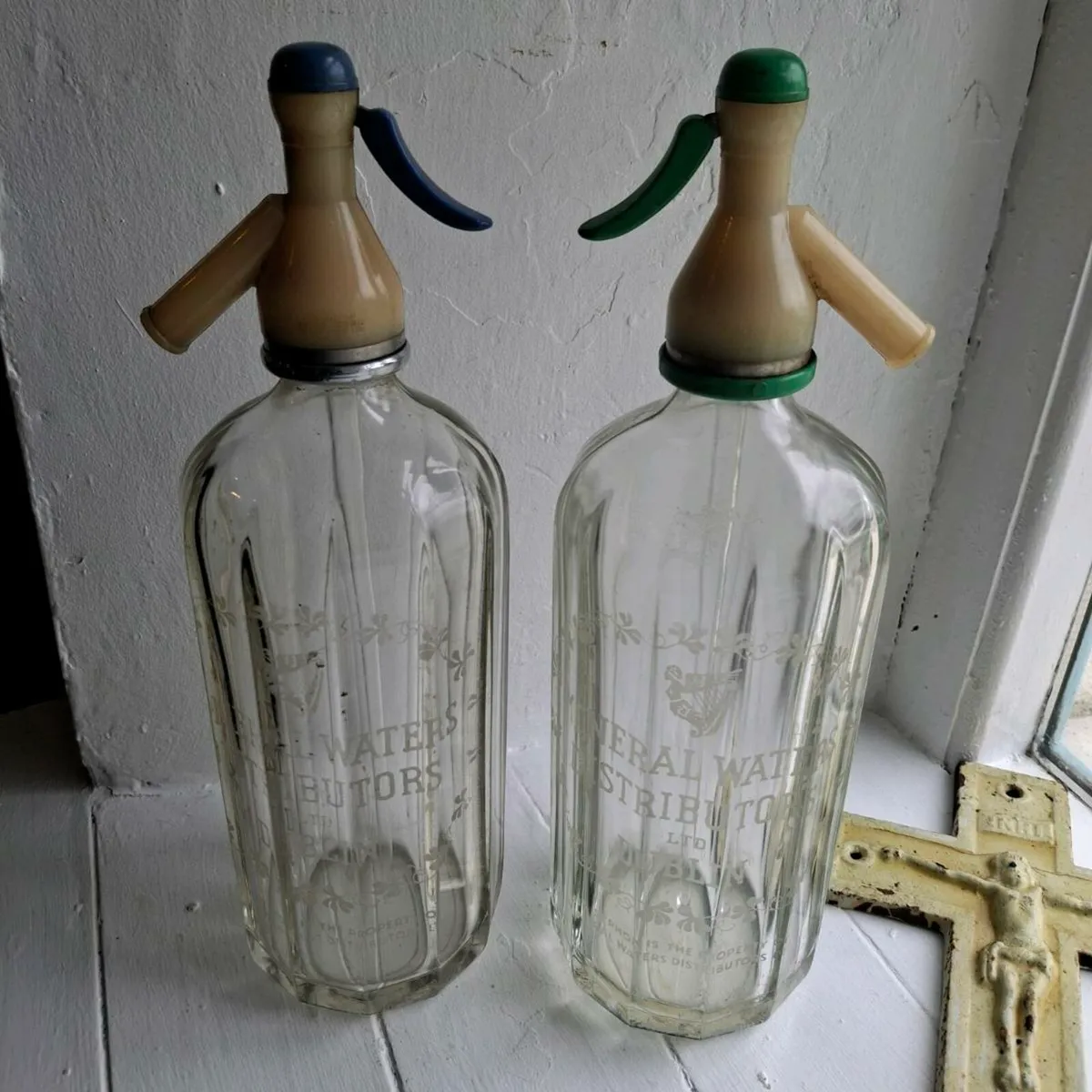 Pair of Irish Syphon Bottles - Image 1
