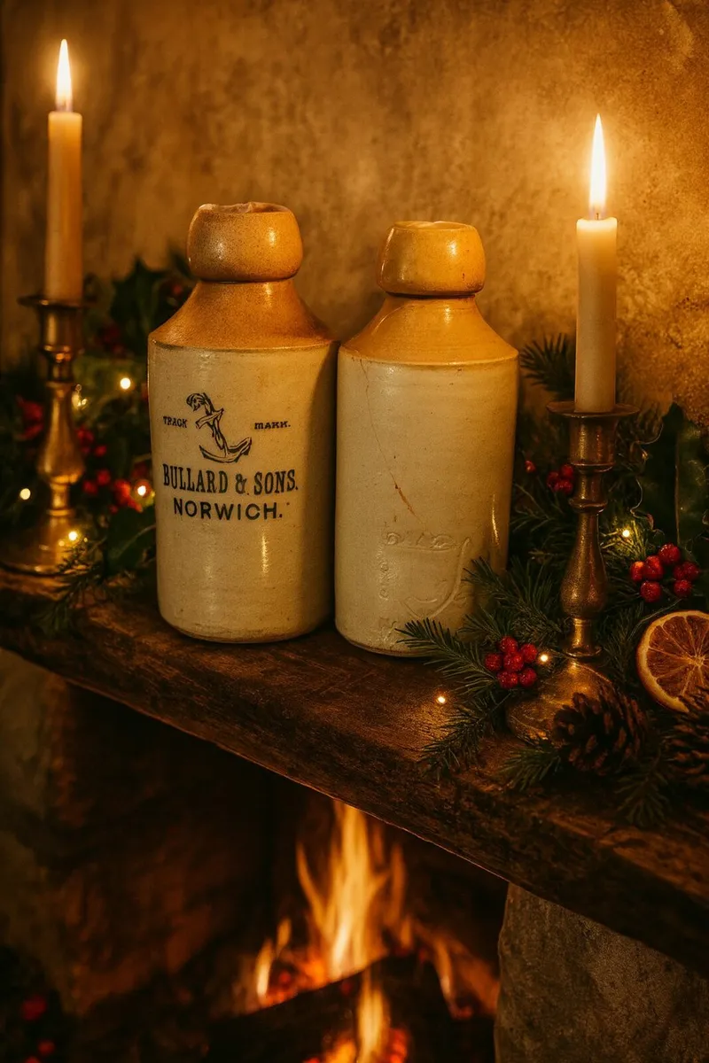 antique vintage flagon CHRISTMAS GIFT cottage man - Image 1