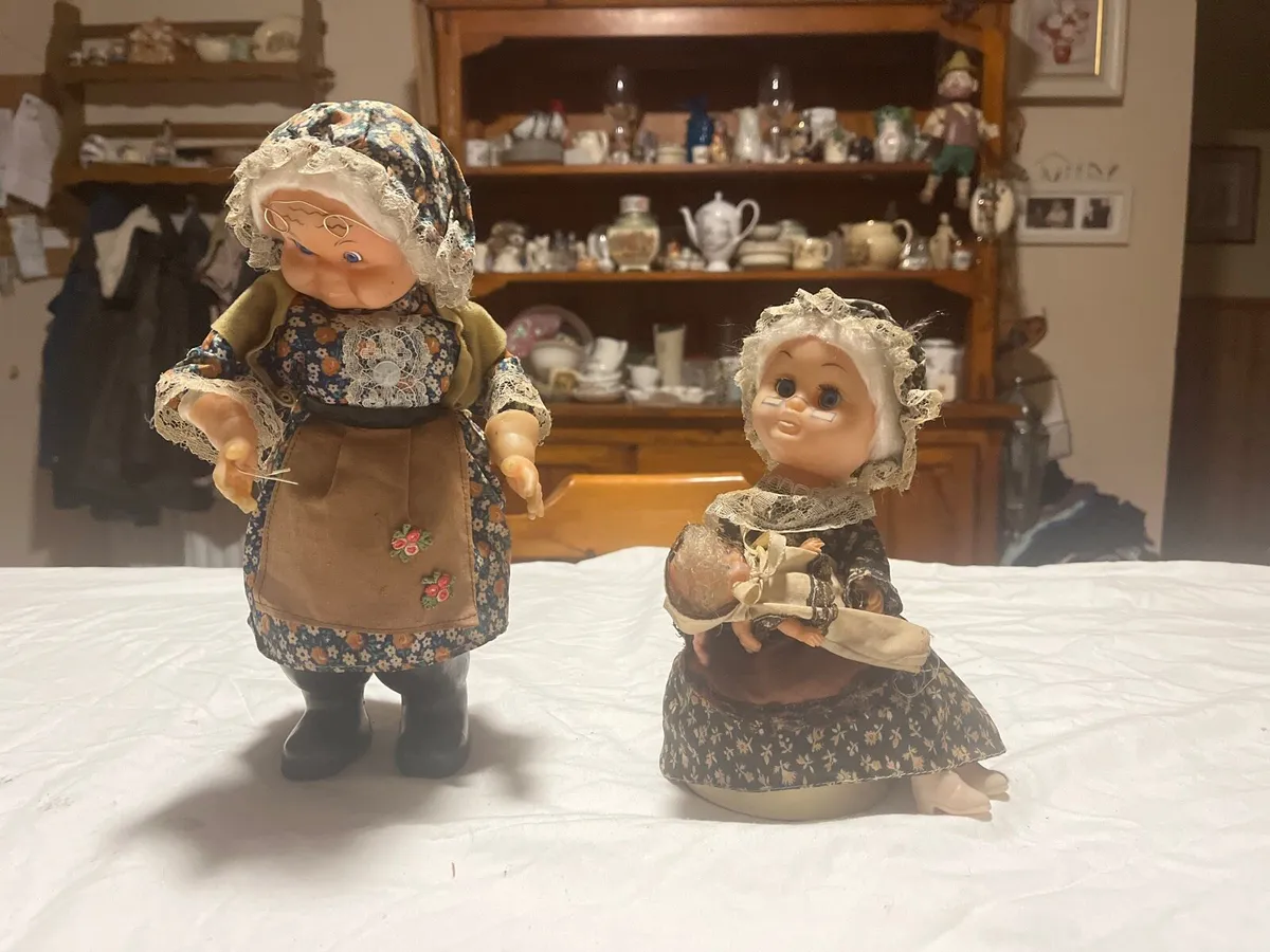 Ancient musical very very old dolls